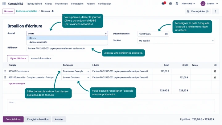 Facutre fournisseur Odoo