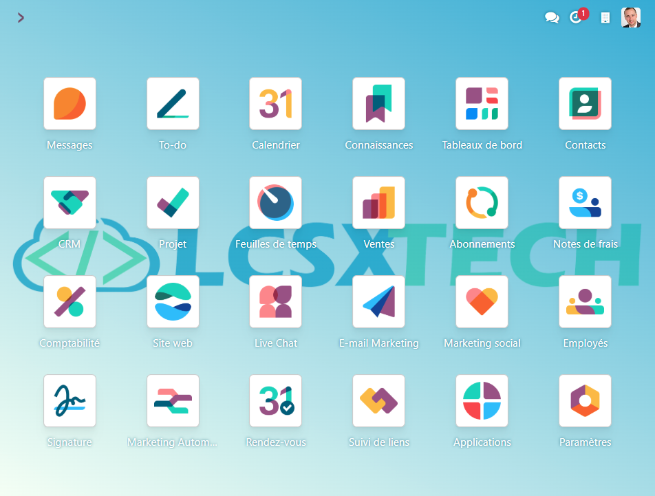 Menu Odoo background
