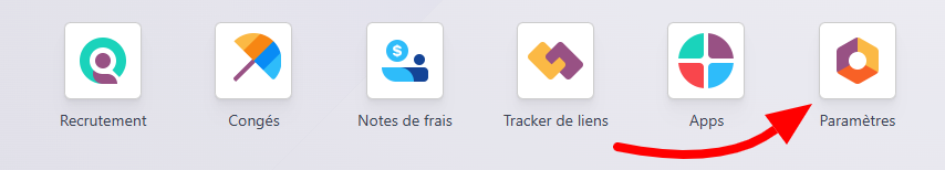 menu odoo parameters